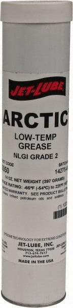 Jet-Lube - 14 oz Cartridge Low Temperature Grease - Amber, Low Temperature, 225°F Max Temp, NLGIG 2, - Caliber Tooling