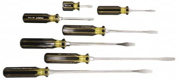 Stanley - 7 Piece Slotted Screwdriver Set - Bit Sizes: Philips 1/4 to 3/8" - Caliber Tooling