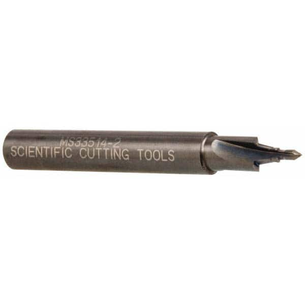 Scientific Cutting Tools - 5/16-24" Port, 0.3" Spotface Diam, 1/8" Tube Outside Diam, Plain Pilot, Straight Shank, Carbide Tipped Porting Tool - Caliber Tooling