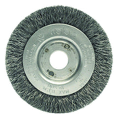 ‎3″ Diameter-3/8″-1/2″ Arbor Hole - Crimped Steel Wire Straight Wheel - Caliber Tooling