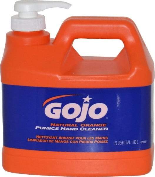 GOJO - 1/2 Gal Pump Bottle Liquid Hand Cleaner - General Duty, Orange Scent - Caliber Tooling