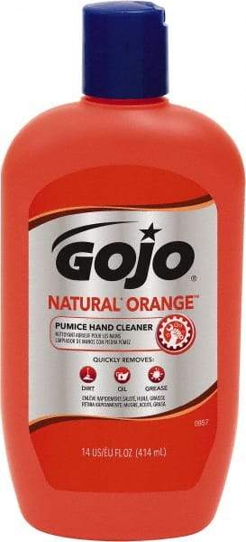 GOJO - 14 oz Squeeze Bottle Liquid Hand Cleaner - General Duty, Orange Scent, W/Pumice - Caliber Tooling