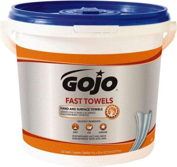 GOJO - Pre-Moistened Hand Cleaning Wipes - Center Pull, 12-1/4" x 10-1/2" Sheet Size, Blue - Caliber Tooling