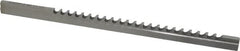 Dumont Minute Man - 6mm Keyway Width, Style C, Keyway Broach - High Speed Steel, Bright Finish, 3/8" Broach Body Width, 25/64" to 2-1/2" LOC, 11-3/4" OAL, 2,100 Lbs Pressure for Max LOC - Caliber Tooling