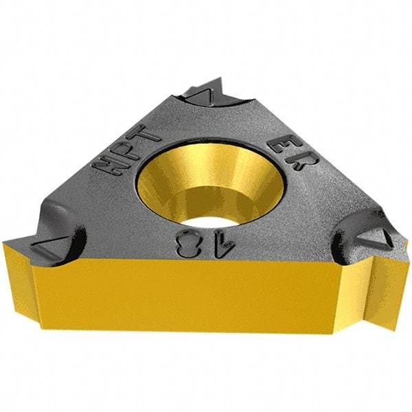 Iscar - 11ER External Right Hand ISO Laydown Threading Insert - Grade IC228, TiCN/TiN Coated Carbide, 6.35mm Inscribed Circle - Caliber Tooling