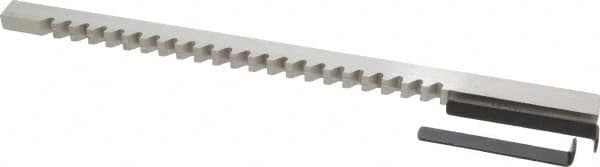 Value Collection - 3/8" Keyway Width, Style C, Keyway Broach - High Speed Steel, Bright Finish, 3/8" Broach Body Width, 25/64" to 2-1/2" LOC, 11-3/4" OAL - Caliber Tooling