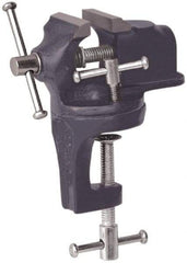 Value Collection - 2" Jaw Width x 1-1/4" Jaw Opening Capacity, 3/4" Throat Depth, Bench & Pipe Combination Vise - 7/16 to 5/8" Pipe Capacity, Swivel Base, Clamp-On Attachment, Cast Iron - Caliber Tooling