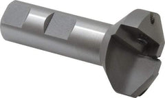 Everede Tool - 60° Lead Angle, 1.458" Max Cut Diam, 1/2" Min Cut Diam, 0.277" Max Depth of Cut, Indexable Chamfer and Angle End Mill - 2 Inserts, APLT 347 Insert Style, 3" Overall Length, Straight Shank, 120° Included Angle - Caliber Tooling