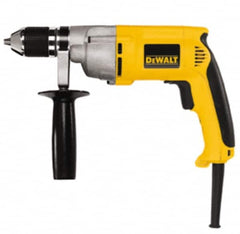 DeWALT - 1/2" Keyless Chuck, 0 to 600 RPM, Pistol Grip Handle Electric Drill - 7.8 Amps, 120 Volts, Reversible, Includes 360° Side Handle - Caliber Tooling