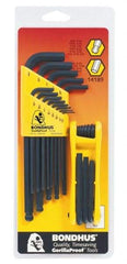 Bondhus - 22 Piece Fold-Up Ball End Hex Key Set - Hex Range 0.05 to 3/8" - Caliber Tooling