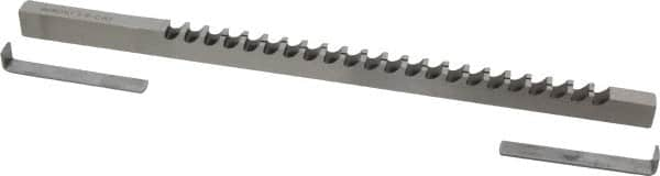 Dumont Minute Man - 3/8" Keyway Width, Style C, Keyway Broach - High Speed Steel, Bright Finish, 3/8" Broach Body Width, 25/64" to 2-1/2" LOC, 11-3/4" OAL, 4,340 Lbs Pressure for Max LOC - Caliber Tooling