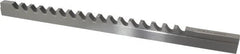 Dumont Minute Man - 7/16" Keyway Width, Style D, Keyway Broach - High Speed Steel, Bright Finish, 9/16" Broach Body Width, 1" to 6" LOC, 13-7/8" OAL, 9,400 Lbs Pressure for Max LOC - Caliber Tooling