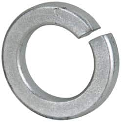 Value Collection - 1-3/8", 1.379" ID, 0.344" Thick Split Lock Washer - Grade 2 Steel, Zinc-Plated Finish, 1.379" Min ID, 1.408" Max ID, 2.219" Max OD - Caliber Tooling