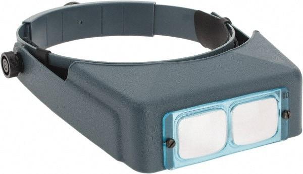 Made in USA - 2.5x Magnification, Optical Glass, Rectangular Magnifier - Headband Mount, 8 Inch Focal Distance - Caliber Tooling