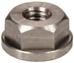 Gibraltar - 1/4-20, 5/8" Flange Diam, 5/16" High, 1/2" Across Flats, Flange Nut - Grade 303 Stainless Steel, 3/32" Flange Height - Caliber Tooling