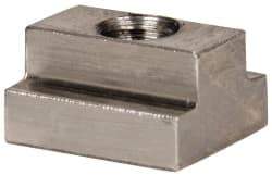 Gibraltar - 5/16-18 Blind Tapped T Slot Nut - 3/8" Slot Width, 5/8 x 7/32" Base Width x Height, 3/4 x 13/32" OAL x Height - Caliber Tooling