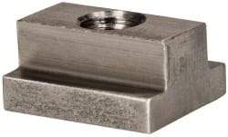 Gibraltar - 3/8-16 Blind Tapped T Slot Nut - 7/16" Slot Width, 3/4 x 7/32" Base Width x Height, 1 x 1/2" OAL x Height - Caliber Tooling