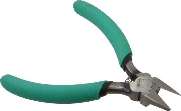 Xcelite - 4" OAL, 20 AWG Capacity, Full-Flush Diagonal Cutter - 5/8" Jaw Length x 37/64" Jaw Width, Relieved Tapered Head, ESD Cushion Handle - Caliber Tooling