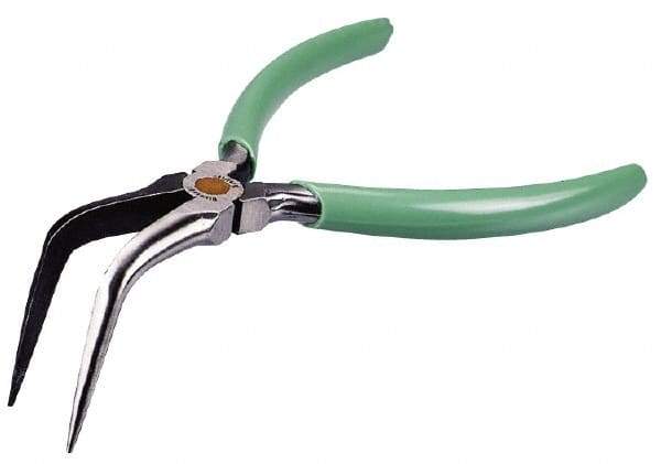 Xcelite - 6" Long, 23/64" Jaw Length, Smooth Jaw, Long Nose/Bent Nose Plier - Caliber Tooling