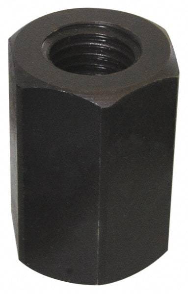 Value Collection - 3/4-10 UNC, 1-7/8" OAL Steel Standard Coupling Nut - Black Oxide Coated, 1-1/4" Width Across Flats - Caliber Tooling