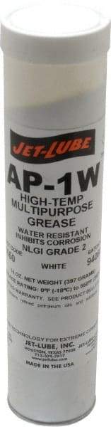 Jet-Lube - 14 oz Cartridge High Temperature Grease - White, High Temperature, 550°F Max Temp, NLGIG 2, - Caliber Tooling