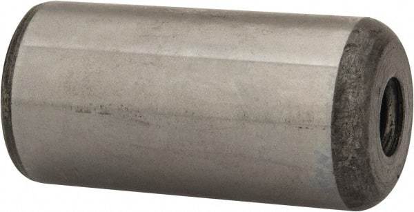 Value Collection - 1" Diam x 2" Pin Length Grade 8 Alloy Steel Pull Out Dowel Pin - 1 Rounded & 1 Threaded End - Caliber Tooling