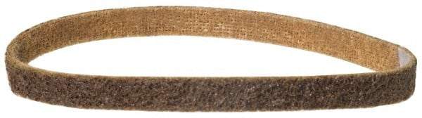 3M - 2-3/4" Wide x 15-1/2" OAL, Aluminum Oxide Abrasive Belt - Aluminum Oxide, Medium, Nonwoven, Series SC-BS - Caliber Tooling