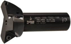 Dorian Tool - 60° Included Angle, 2-1/2 Inch Max Cutting Diameter, 3 Inserts, 1 Inch Shank Diameter, TDEX 220408-EN Insert Style, Indexable Dovetail Cutter - 3-1/2 Inch Overall Length - Caliber Tooling