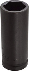 Proto - 3/4" Drive 1-1/8" Deep Thin Wall Impact Socket - 6 Points, 4" OAL - Caliber Tooling