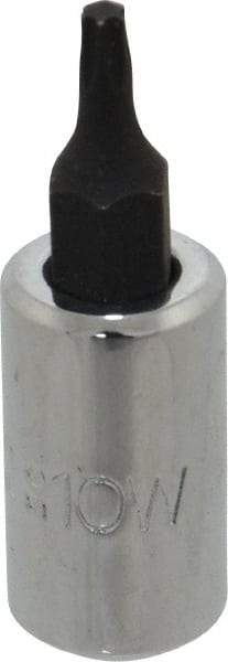 Proto - 1/4" Drive, T10 Torx Bit Socket - 1-1/2" OAL - Caliber Tooling