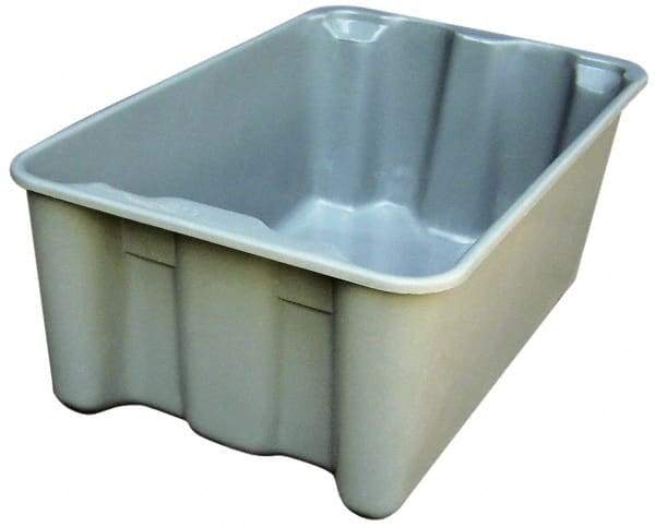 MFG Tray - 300 Lb Load Capacity Gray Fiberglass Tote Container - Stacking, Nesting, 24.3" Long x 14.8" Wide x 8" High - Caliber Tooling