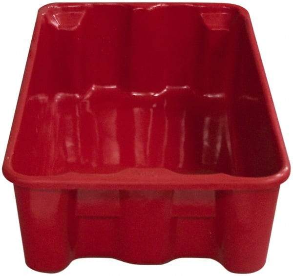 MFG Tray - 300 Lb Load Capacity Red Fiberglass Tote Container - Stacking, Nesting, 24.3" Long x 14.8" Wide x 8" High - Caliber Tooling