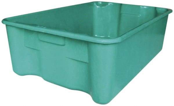 MFG Tray - 500 Lb Load Capacity Green Fiberglass Tote Container - Stacking, Nesting, 25.3" Long x 18" Wide x 10" High - Caliber Tooling