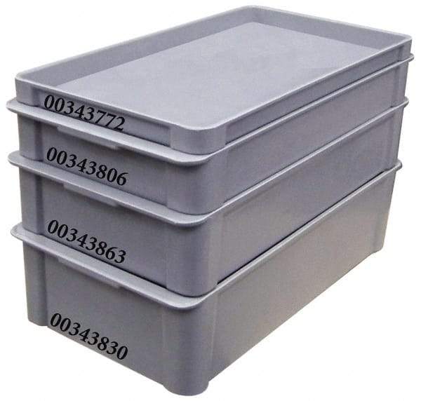 MFG Tray - 150 Lb Load Capacity Gray Fiberglass Tote Container - Stacking, 22" Long x 12" Wide x 1.3" High - Caliber Tooling