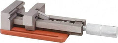 Value Collection - 4" Jaw Width, 4" Jaw Opening Capacity, 1" Jaw Height, Toolmaker's Vise - Flat Jaw, 9" OAL - Caliber Tooling