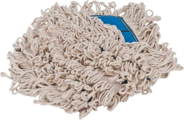 PRO-SOURCE - 18" Long x 5" Wide Yarn Blend Dust Mop Head - Snap-On, Blue, Looped Head, Launderable - Caliber Tooling