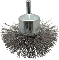 Anderson - 3" Brush Diam, Crimped, Flared End Brush - 1/4" Diam Shank, 16,000 Max RPM - Caliber Tooling