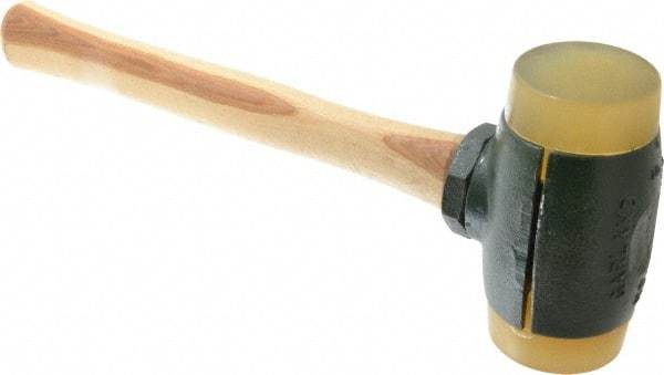 Garland - 6-1/2 Lb Head 2-3/4" Face Urethane Split Head Hammer with Faces - Wood Handle - Caliber Tooling