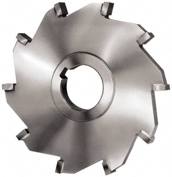 Made in USA - 6" Diam x 5/8" Width of Cut, 12 Teeth, Carbide Tipped Side Milling Cutter - Straight Teeth, Uncoated - Caliber Tooling