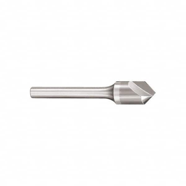 SGS - 1" Head Diam, 1/2" Shank Diam, 1 Flute 90° Solid Carbide Countersink - Caliber Tooling