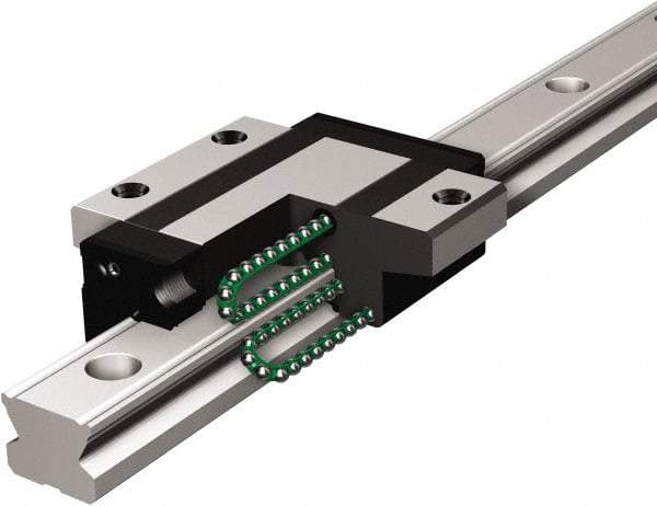 THK - 2,520mm OAL x 34mm Overall Width x 28mm Overall Height Horizontal Mount SSR Rail - 80mm Between Holes, 9 x 14 x 12mm Hole Size - Caliber Tooling