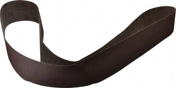 3M - 3" Wide x 72" OAL, 80 Grit, Aluminum Oxide Abrasive Belt - Aluminum Oxide, Medium, Coated, X Weighted Cloth Backing, Series 341D - Caliber Tooling