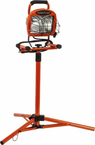 Southwire - 110 VAC, 500 Watt, Electric, Halogen Portable Tripod Work Light - 6' Cord, 1 Head, 66" High - Caliber Tooling