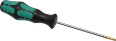 Wera - 198mm OAL Standard Slotted Screwdriver - Round Shank, Ergonomic Handle - Caliber Tooling