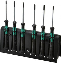 Wera - 6 Piece T7 to T20 Micro Handle Torx Driver Set - T7, T8, T9, T10, T15, T20 - Caliber Tooling