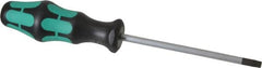 Wera - T30 Torx Driver - 4-1/4" Blade Length, 8-3/4" OAL, Ergonomic Handle - Caliber Tooling