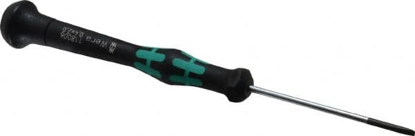 Wera - Electronic/Electrostatic Slotted Screwdriver - 60mm Blade Length, Round Shank, Ergonomic Handle - Caliber Tooling