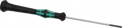 Wera - Electronic/Electrostatic Slotted Screwdriver - 80mm Blade Length, Round Shank, Ergonomic Handle - Caliber Tooling