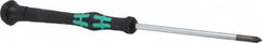 Wera - #1, 6-1/8" OAL, Electronic/Electrostatic Phillips Screwdriver - 3-1/8" Blade Length, Round Shank, Ergonomic Handle - Caliber Tooling