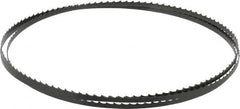 Starrett - 4 TPI, 6' 8" Long x 1/4" Wide x 0.025" Thick, Welded Band Saw Blade - Carbon Steel, Toothed Edge, Raker Tooth Set, Flexible Back, Contour Cutting - Caliber Tooling